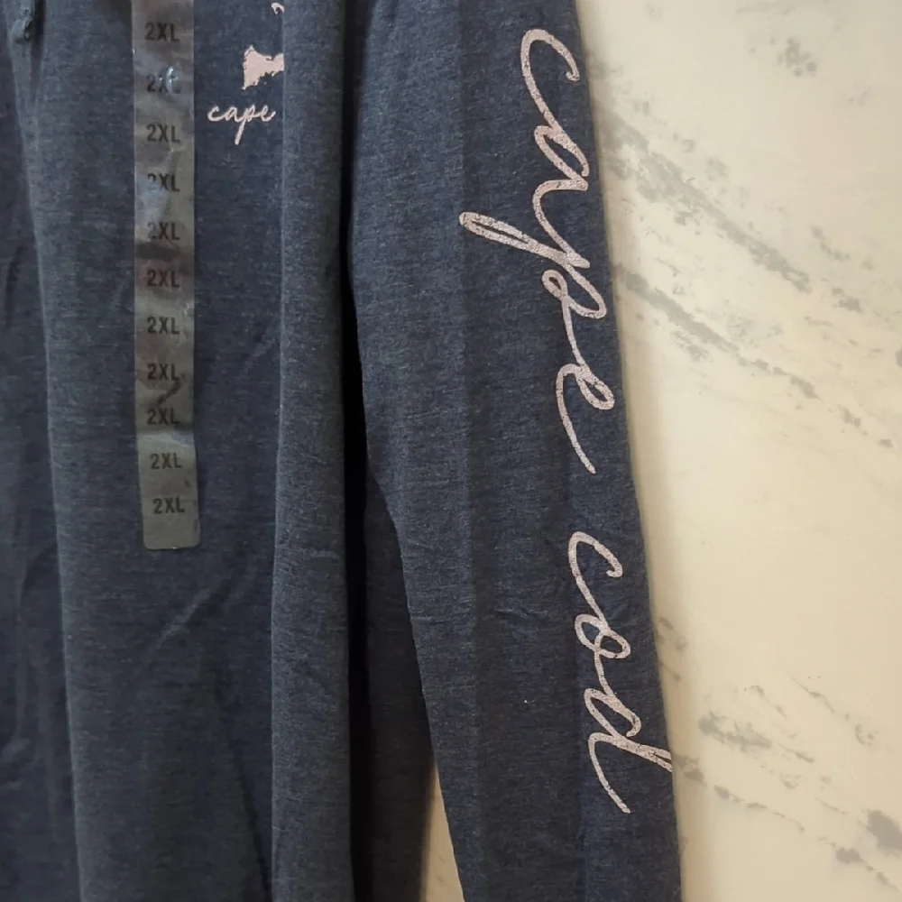 Cape Cod Navy Long Sleeve Women's Top - Picture 3 of 12